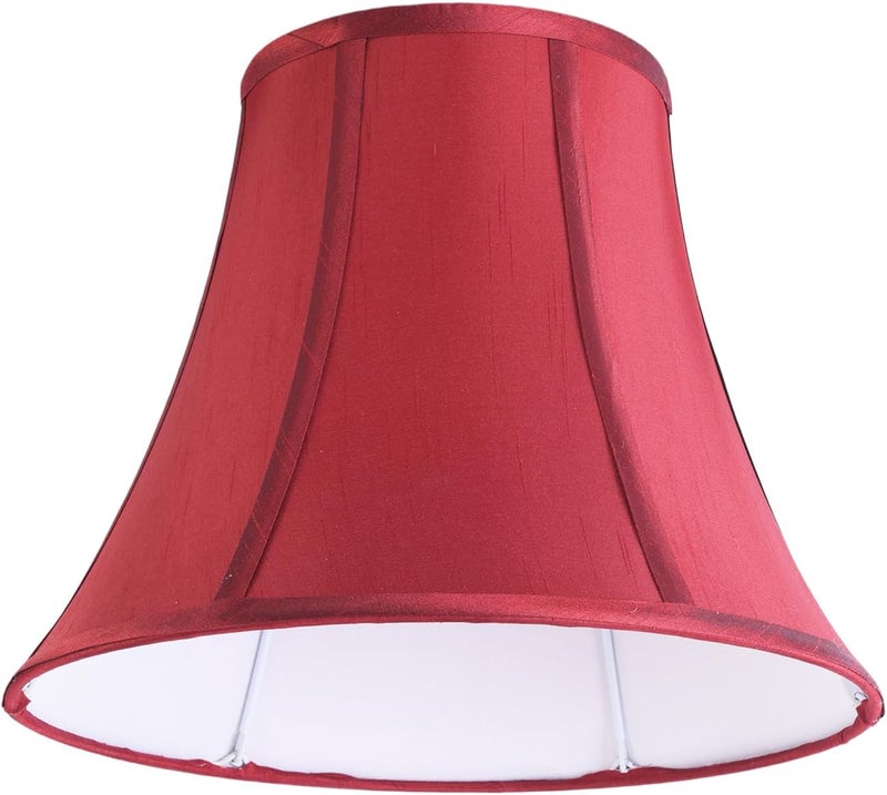 JERHOUS 2 Pcs Red Lamp Shades vintage Bell lamp shade 6.7``Top x 13``Bottom x 10``High(Spider) Medium Lampshade for Table & Bedside Lamp - Image 5